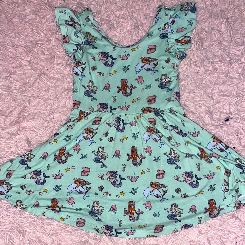 Macaron + me mermaid swing dress 2t